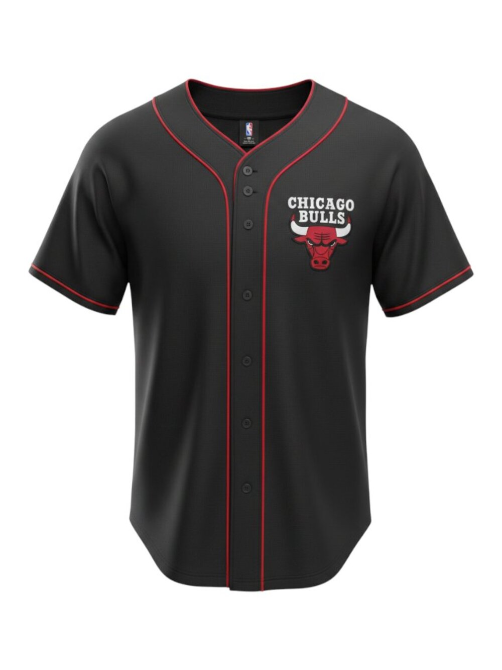 NBA Black Red Chicago Bulls Jersey Men's XL Black